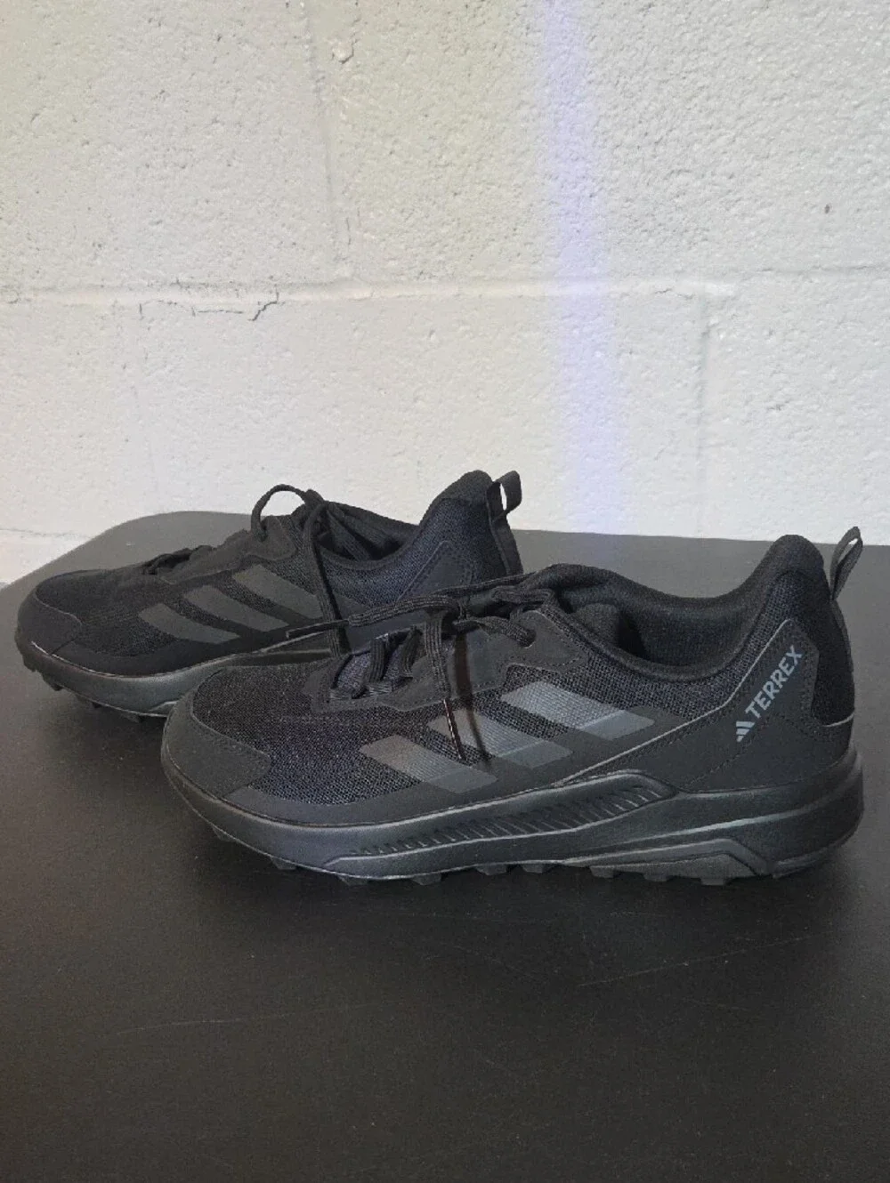 adidas Men's Black Low-Profile Trail Sneakers